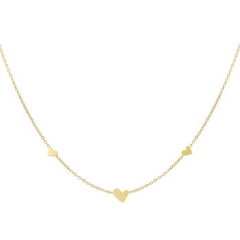 Ketting met hartjes - Goud