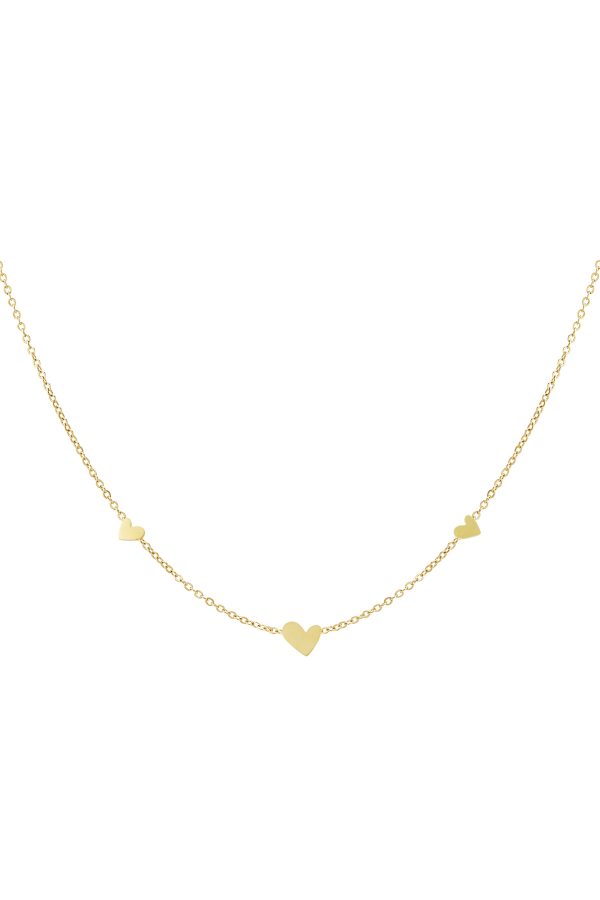 Ketting met hartjes - Goud