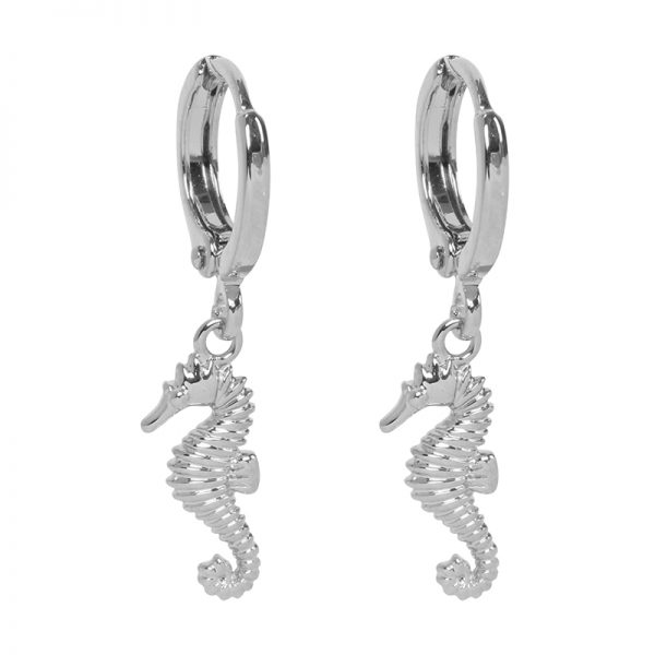 Oorbellen Seahorse - Zilver