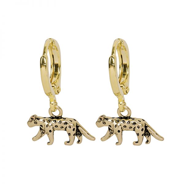 Oorbellen Leopard - Goud