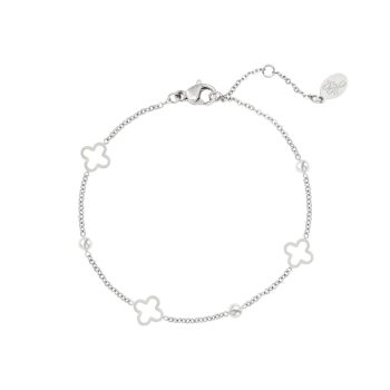 Armband open klavers - Zilver