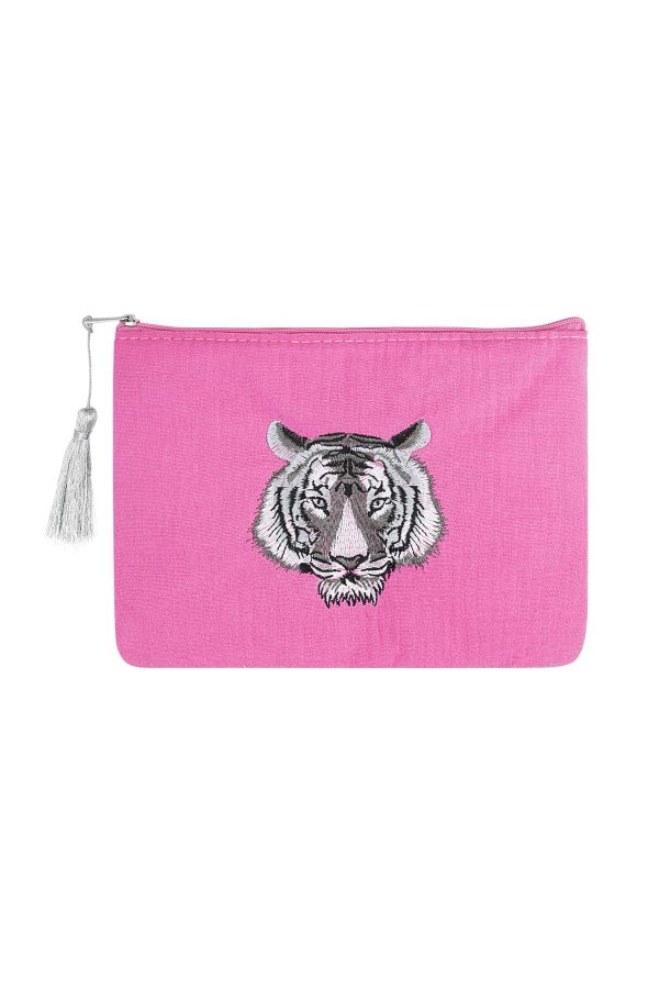 Make-up Tas Tijger- Roze